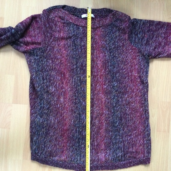 Alia Plus XL Cozy Knit Boatneck Sweater Maroon 3/4 Sleeves - Picture 4 of 4